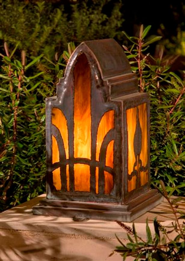 Postmount copper lantern