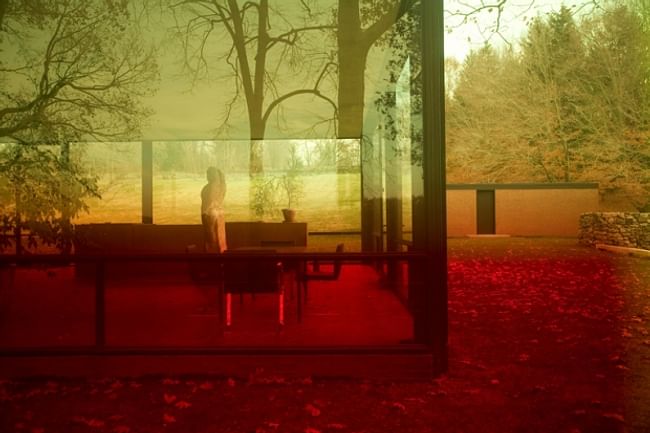 0696 by James Welling was taken at Phillip Johnson's Glass House. Credit: James Welling