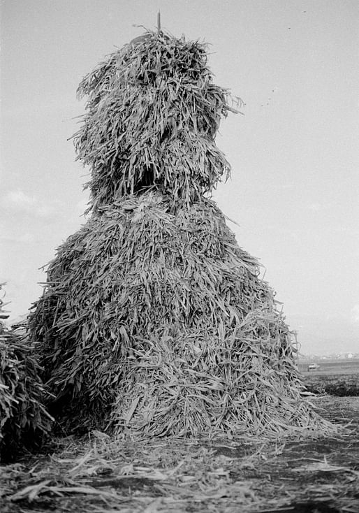 Lala Meredith-Vula, 'Haystacks 1989–ongoing: Llazareve, Kosova, 9 November 1989 No. 1,' photograph from 35mm negative. Courtesy of the artist. From the 2019 individual grant to Lala Meredith-Vula for 'Haystacks 1989–ongoing'.