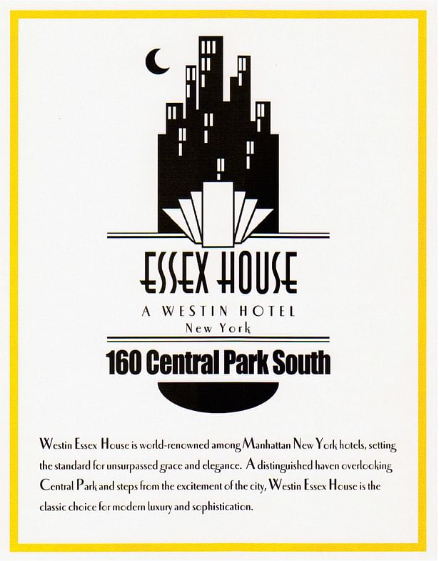 This piece is a magazine advertisement for the Essex House, a luxury hotel located in NYC.