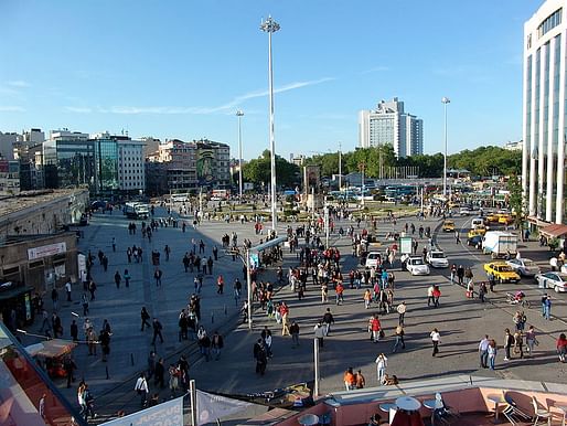 View of Taksim Square view of Wikimedia Commons