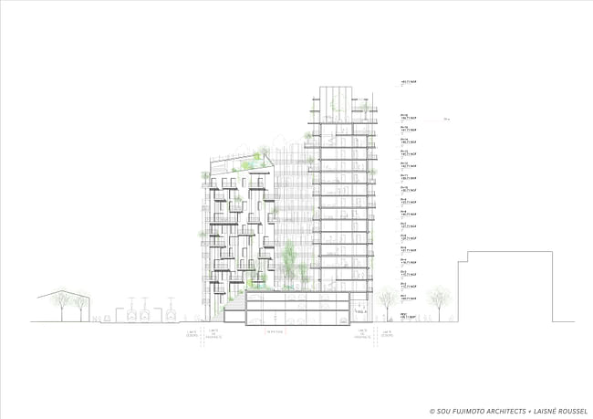 Canopia. Plan: Pitch Promotion - Sou Fujimoto Architects - Laisné Roussel