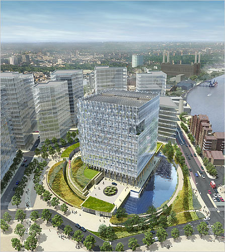 Proposal for new American embassy in London, by KieranTimberlake Architects. Image via nytimes.com