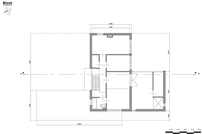Existing First Floor. Image courtesy of Bloot Architecture.