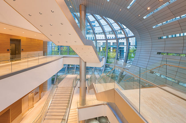 Podium interior - new Federation of Korean Industries HQ. Image courtesy of AS+GG.