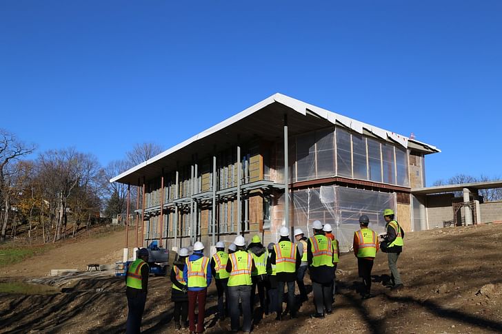 Site visit at Frick Environmental Center. Photo courtesy of Bohlin Cywinski Jackson.