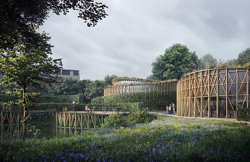 The new Hans Christian Andersen Museum proposal by the Kengo Kuma-led team. Image via Kengo Kuma and Associates.