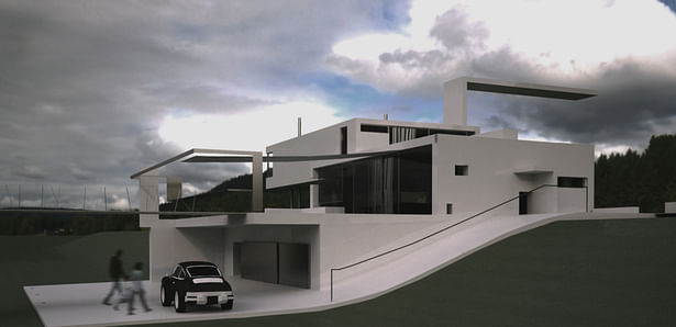 House For a Slope view Gianluca Milesi architecture