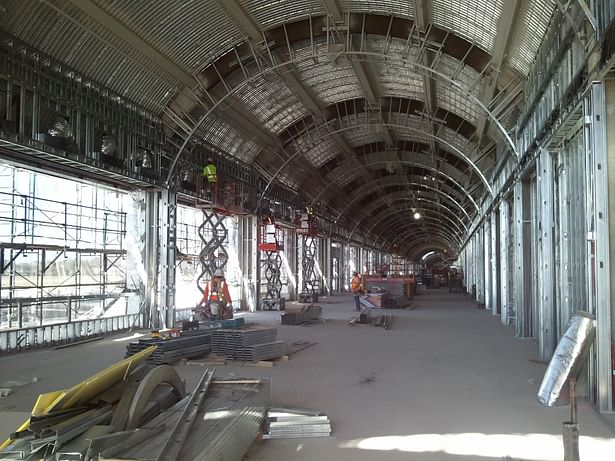 Inside the new terminal under construction