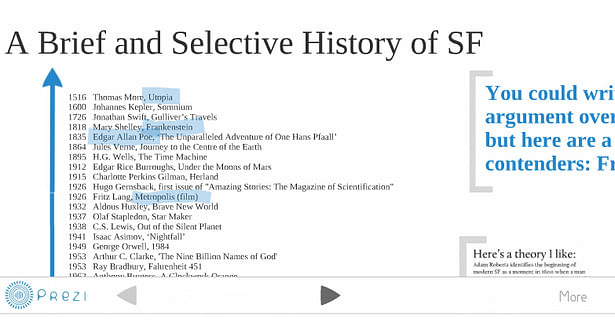 Screenshot from Prezi