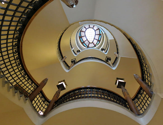 Eliel Saarinen staircase in Finnish National Romantic style