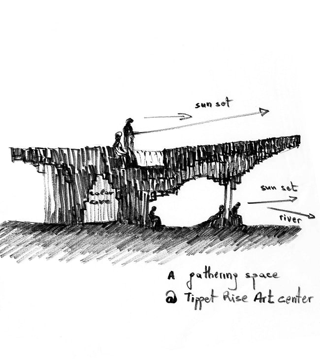 Pavilion sketch by Francis Kéré.​​ © Francis Kéré.