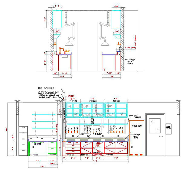 Lab fit-out coordination drawing