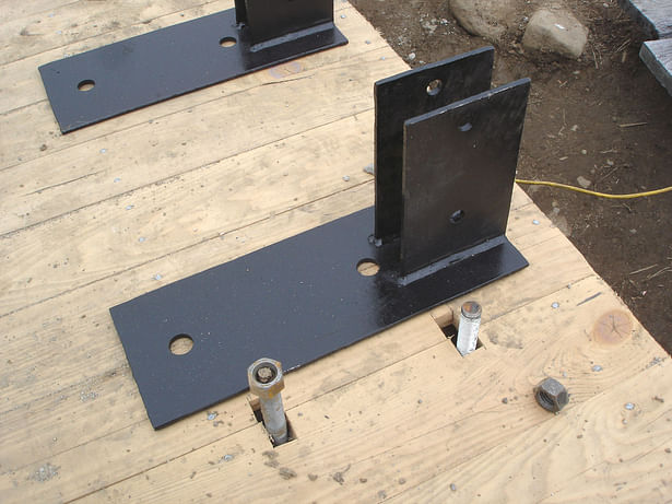 Steel Baseplate for triple 2x6 columns