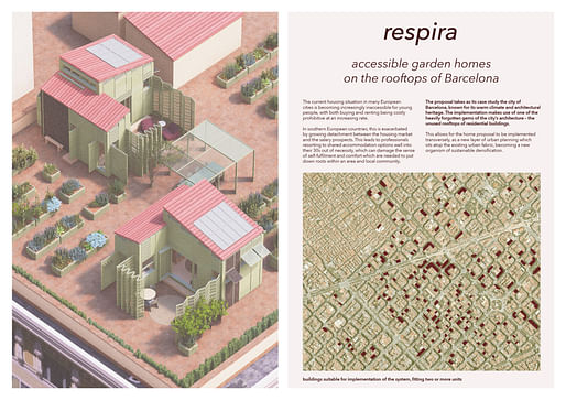 ValentÍ Soler Casas' 3rd Prize proposal 'respira'. Image: Buildner