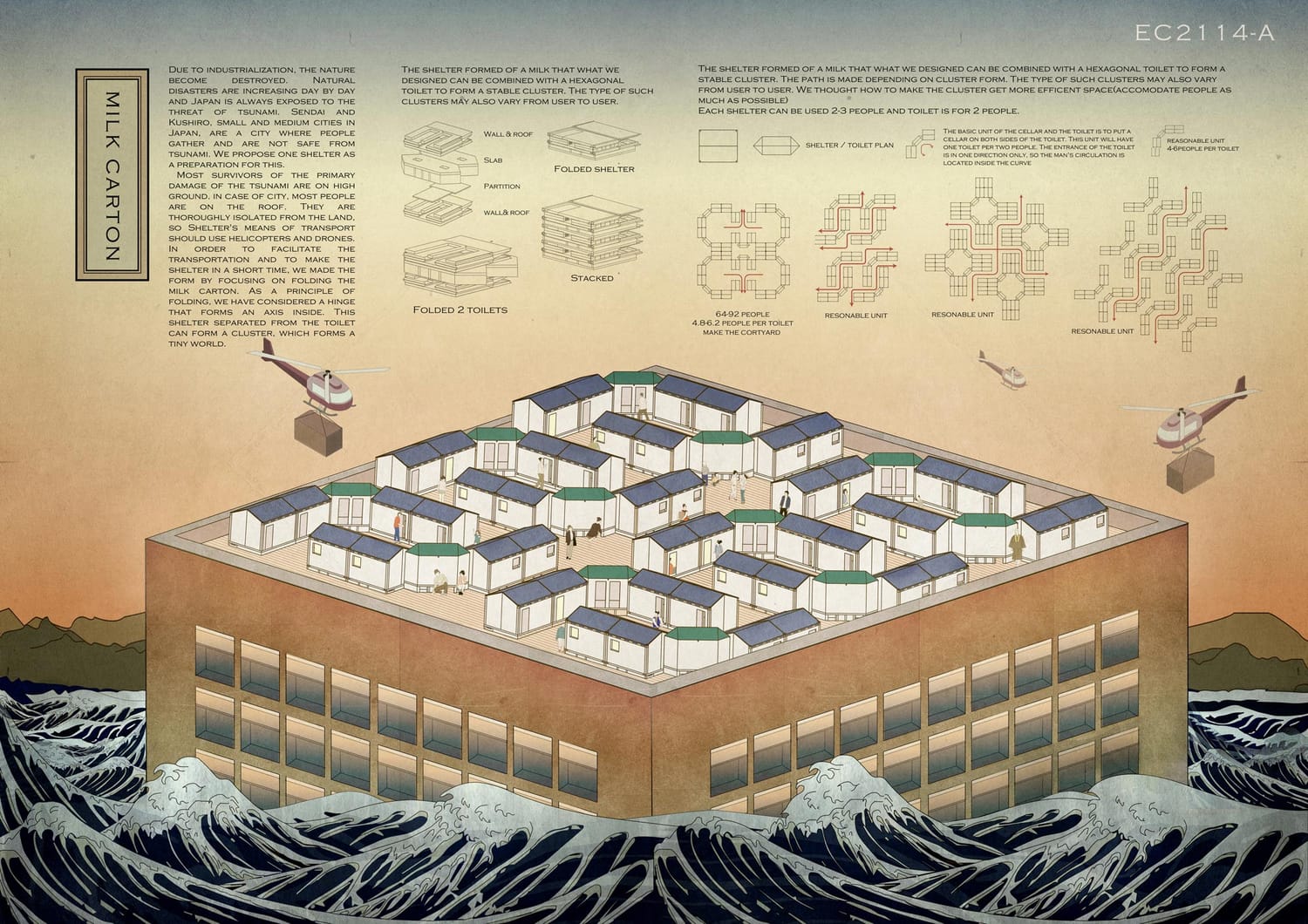 The winning “Shelter 48” results for emergency life-support design