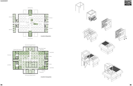 Drawings and diagrams by raumlabor for Markthalle Neun via Chris DeHenzel