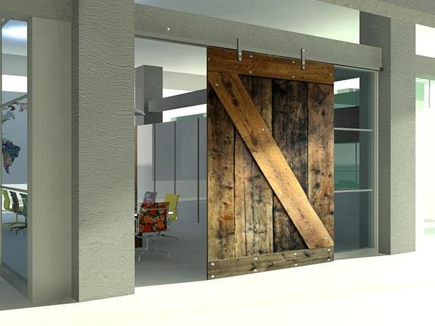 Salvaged wood door (3Dmax rendering)