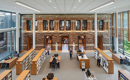 Woburn Public Library by CBT was a winner of the 2023 AIA/ALA Library Building Award. Image: Robert Benson Photography