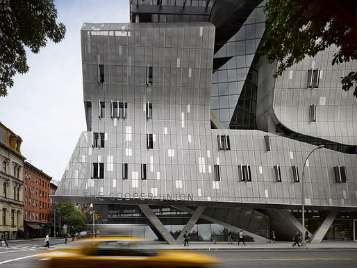 Thom Mayne/Morphosis's 41 Cooper Square design at the Cooper Union in New York City. Photo: © Roland Halbe, courtesy of Morphosis