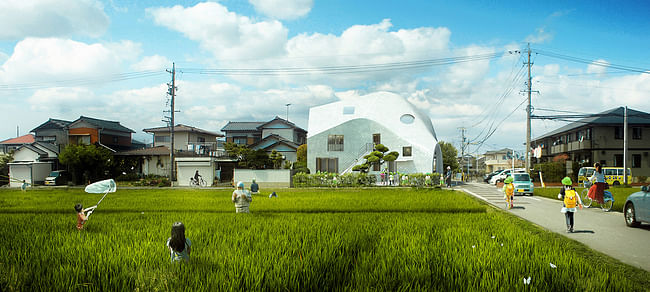 Rendering of MAD's Clover House kindergarten. Image courtesy of MAD.
