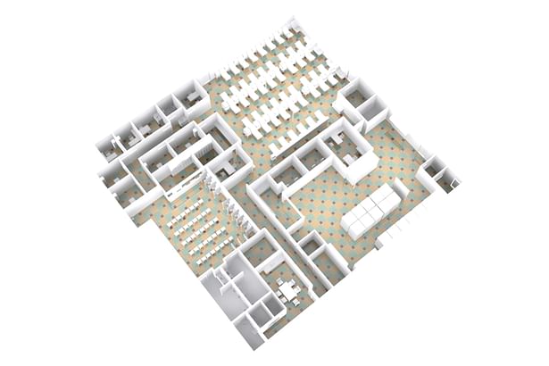 Aerial view of Everett Donor Center layout
