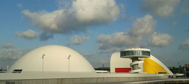 Oscar Niemeyer International Cultural Centre, Avilés, Asturias, Spain; opened in spring 2011, forced to close due to budget cuts on December 15 of the same year