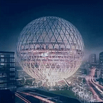 Designs for a giant 'Golf Ball' concert venue in London emerge