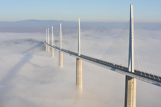 The Millau Viaduct from Foster + Partners. Image: Daniel Jamme/Eiffage 