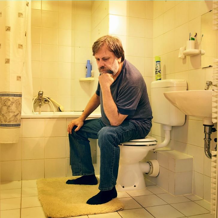 Slavoj Zizek on the toilet. From: 'The Pervert's Guide to Ideology' (2012)