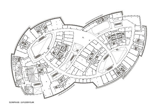 Olympia 66 in Dalian, China by Aedas - L5 Floor Plan