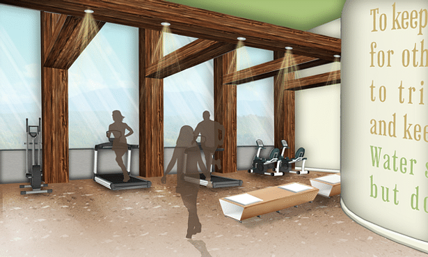 Evolve Fitness Center View: Google SketchUp, Adobe Photoshop