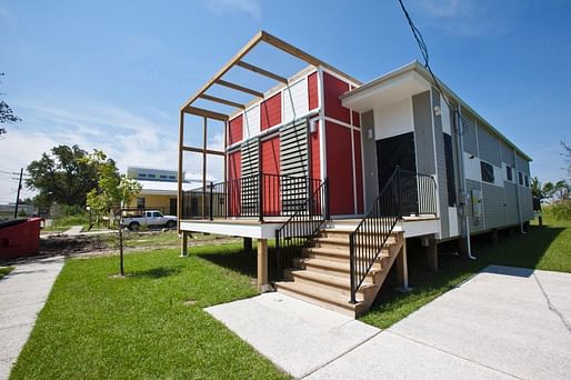 After Hurricane Katrina, Hollywood actor Brad Pitt teamed up with the co-founder of the Cradle to Cradle movement to build 90 houses designed in accordance with C2C criteria in New Orleans. (Spiegel Online; Photo: DPA)