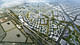 Aerial view of SOM's competition-winning Beijing Bohai Innovation City master plan (Image: SOM)