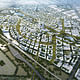 Aerial view of SOM's competition-winning Beijing Bohai Innovation City master plan (Image: SOM)