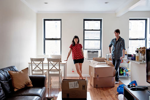  Kathleen Kim and Brian Witte moved into a three-bedroom, one-bath rental in leafy Sunnyside, Queens, after giving up on finding suitable quarters in Brooklyn. Hesitant at first about the move, they find they like the “small town in the big city feel,” Mr. Witte says. Credit Emily Andrews for The New York Times 