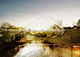 The 'O' bridge by Christ Precht of penda and Alex Daxböck - Proposal for Salford Meadows Bridge Competition.