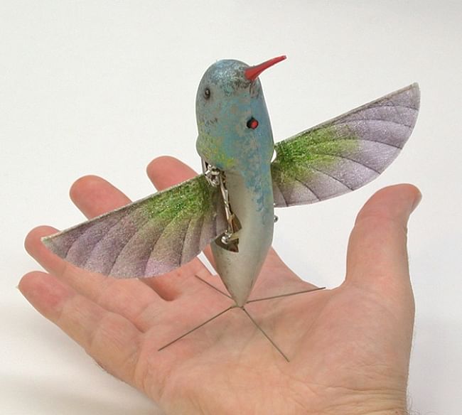 DARPA's hummingbird-inspired drone carries a video camera and can be used for surveillance purposes. Via: DARPA / Wikipedia