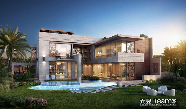 3d rendering-villa