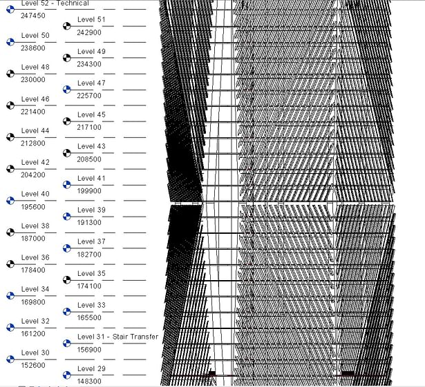 Close up on elevation from Revit