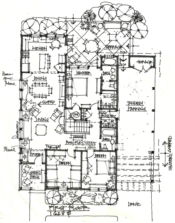 A modern version of the Corner Bungalow below