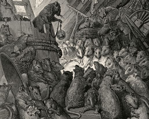 A new study found that New York city rats carry (even more) diseases (than one may imagine). Image: Detail of "The Council of Rats" by Gustave Doré