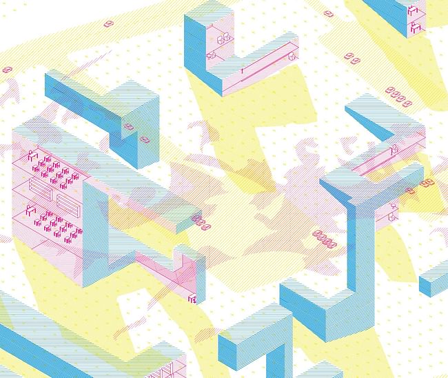 Detail of Pixel City, credit Hannah Hortick. Image courtesy of Alexander Eisenschmidt.