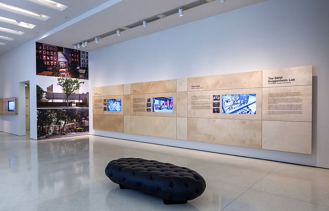 Installation view: Participatory City: 100 Urban Trends from the BMW Guggenheim Lab, Solomon R. Guggenheim Museum, New York, October 11, 2013–January 5, 2014. Photo: David Heald © Solomon R. Guggenheim Foundation. Image from guggenheim.org.