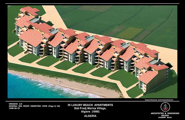 35 Luxury Beach Apartments, Sidi Fredj Marina Village, Algiers, Algeria. (1998).