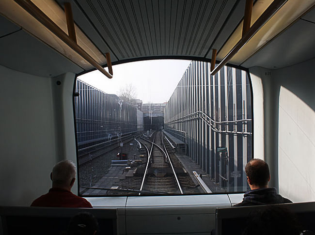 View out of the Copenhagen metro