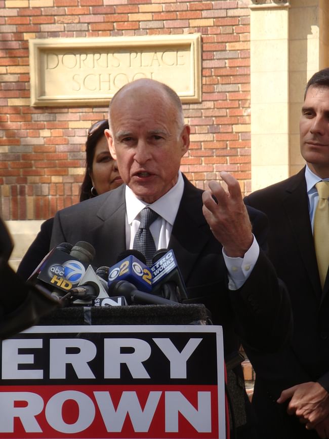 The Governor of California Jerry Brown just issued mandatory water restrictions. Credit: Wikipedia