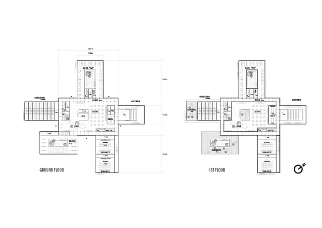 Multi building - plans ground and 1st floor