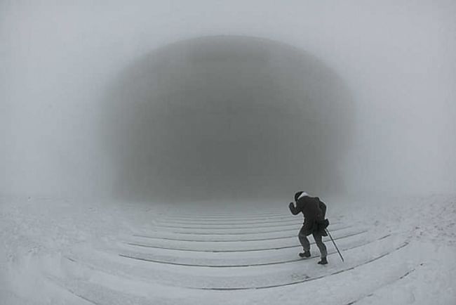 Buzludzha monument in Bulgaria image by Timothy Allen