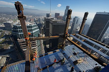 Wilshire Grand Tower, the West Coast's tallest building, structurally tops out in LA